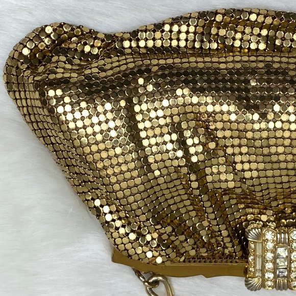 Vintage Whiting and Davis Art Deco Gold Mesh Purse - Picture 4 of 13